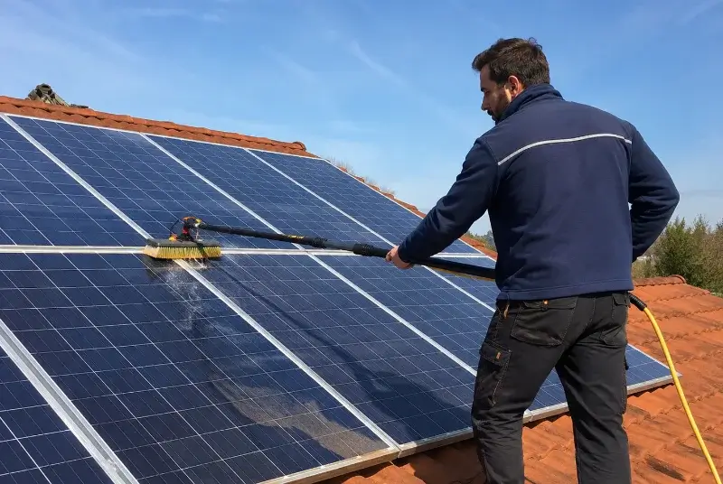 Nettoyage et entretien de panneaux solaires à Larra