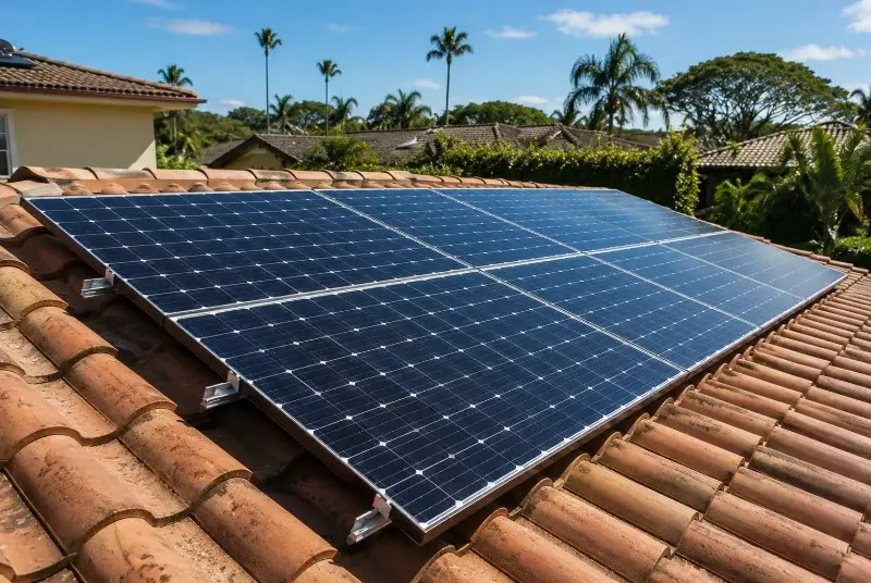 Installation de panneaux solaires à Larra